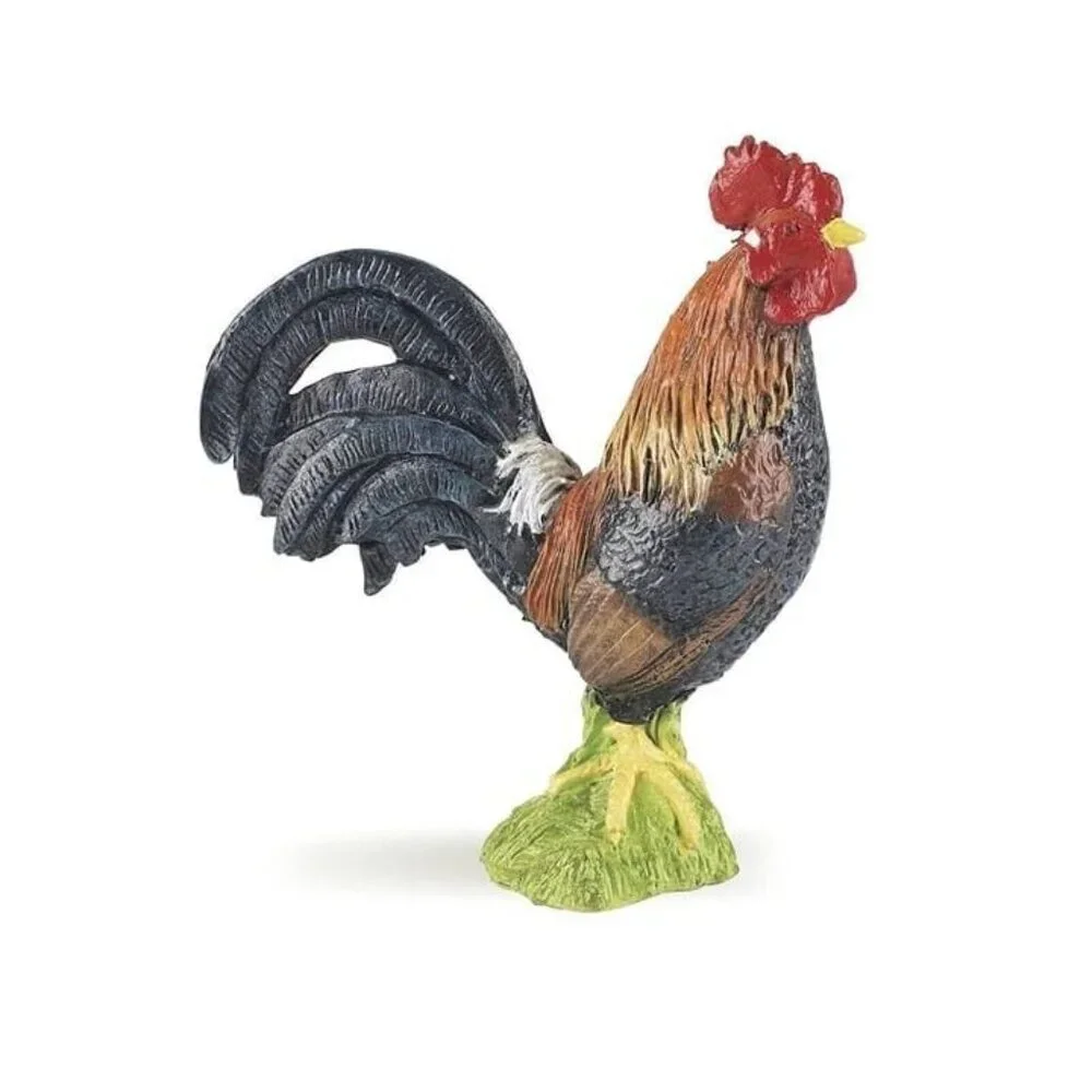 Gallic Rooster Farm Animal Figure - Hand Painted Collectible Toy Figurine‎